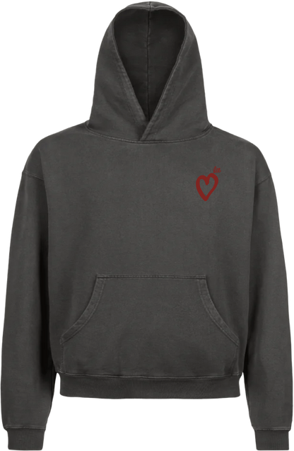 Break Hearts Not Rules - Vintage Grey Hoodie